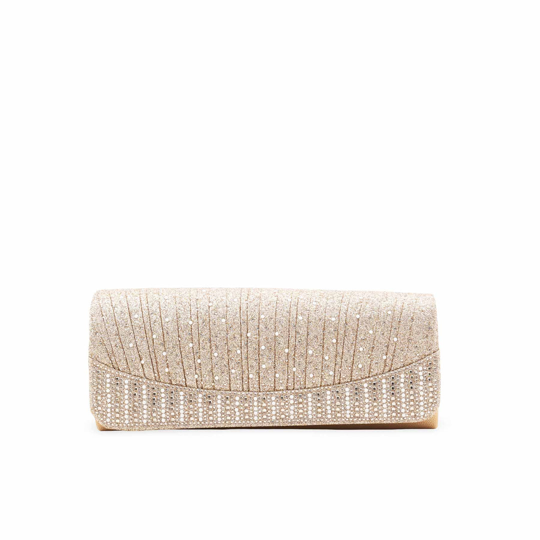 Golden Fancy Clutch For Ladies P24409