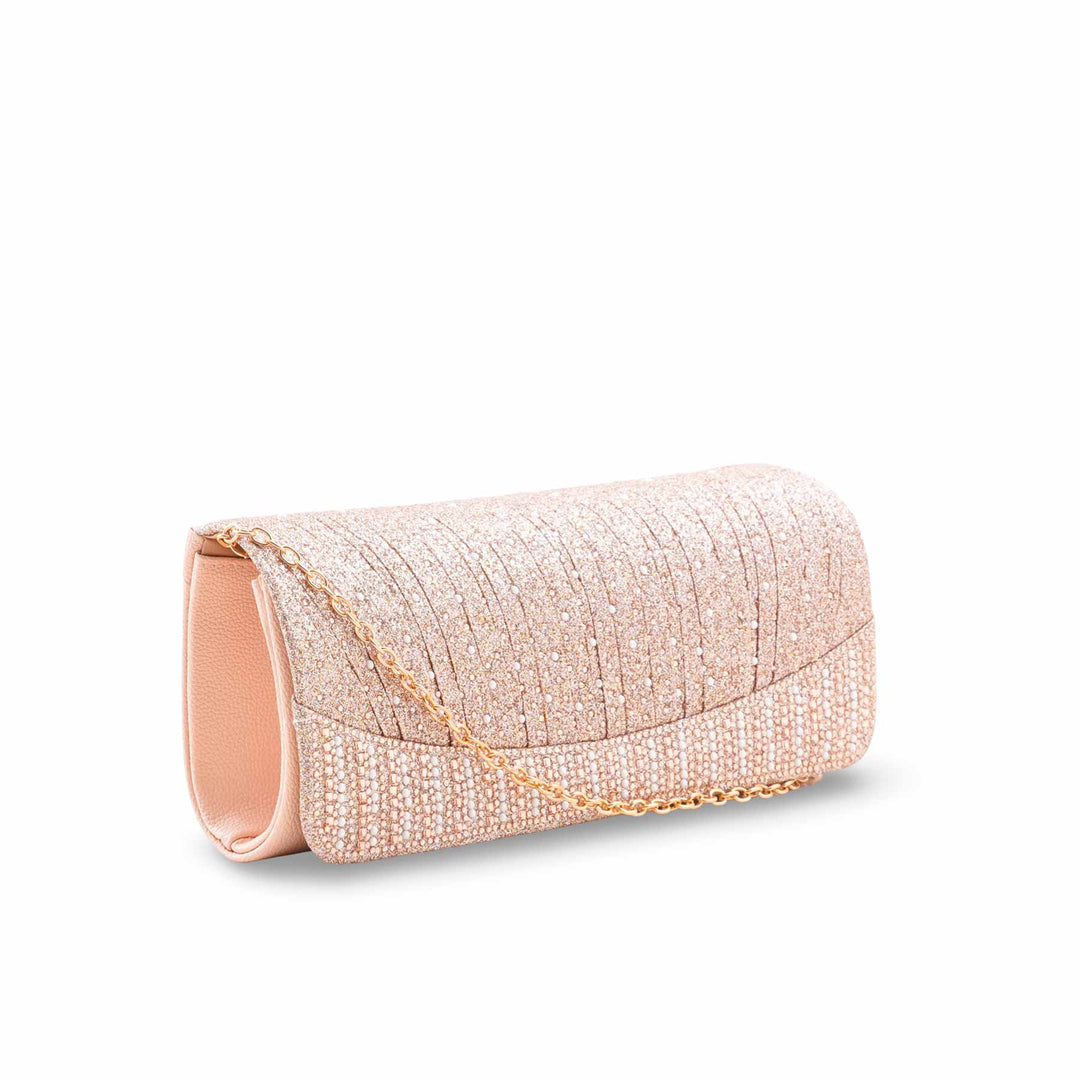 Champagne Fancy Clutch For Ladies P24409
