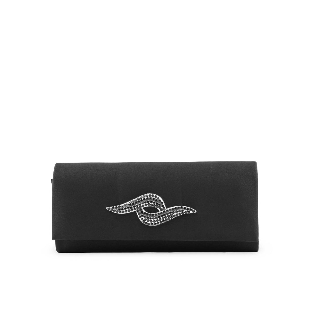 Black Fancy Clutch For Ladies P24412