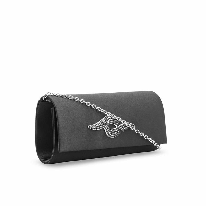 Black Fancy Clutch For Ladies P24412