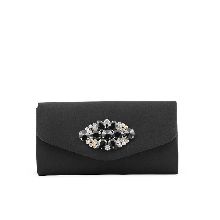 Black Fancy Clutch For Ladies P24413