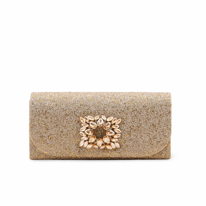 Golden Fancy Clutch For Ladies P24415