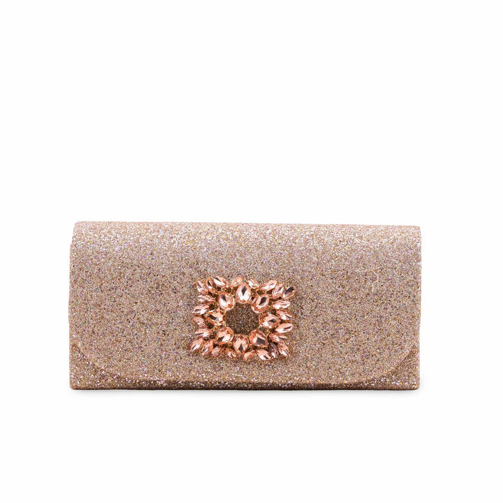 Champagne Fancy Clutch For Ladies P24415