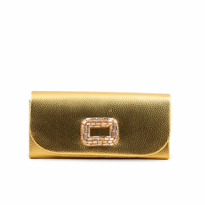 Golden Formal Clutch For Women P24416