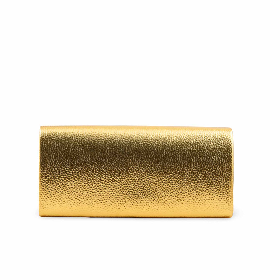 Golden Formal Clutch For Women P24416