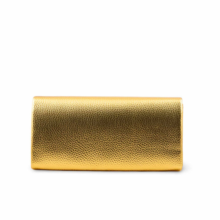 Golden Formal Clutch For Ladies P24417