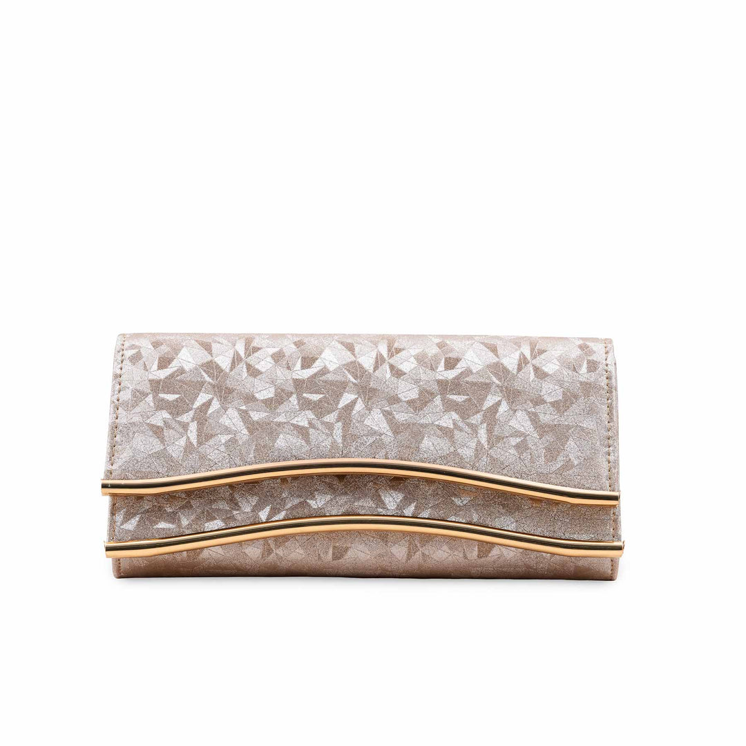 Golden Fancy Clutch For Women P24425