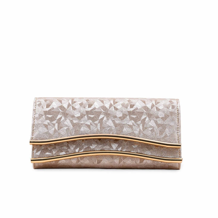 Golden Fancy Clutch For Women P24425