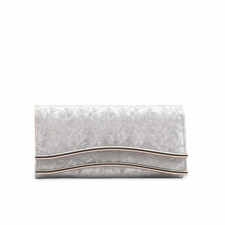 Silver Fancy Clutch For Women P24425