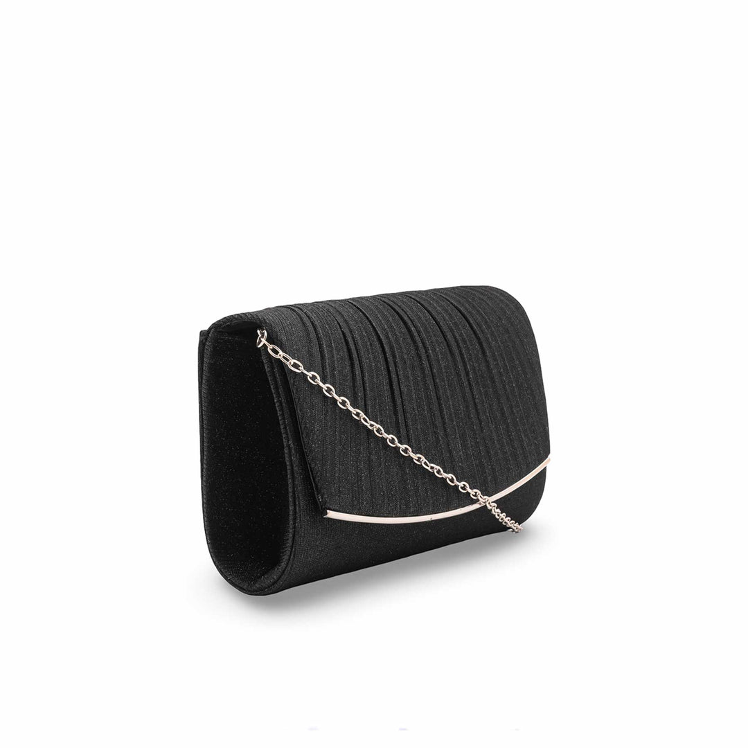 Black Fancy Clutch For Ladies P24429