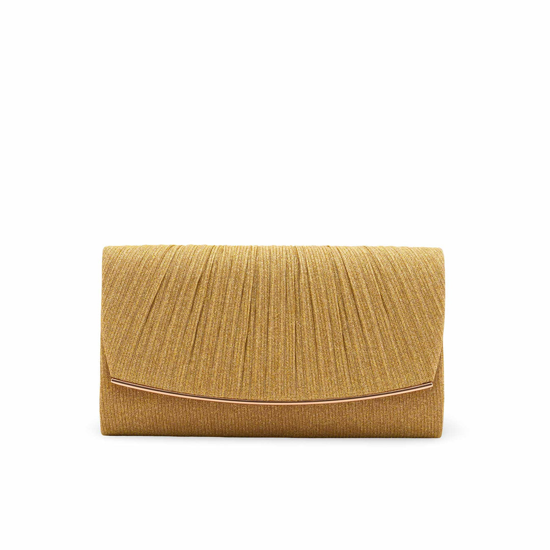 Golden Fancy Clutch For Women P24429