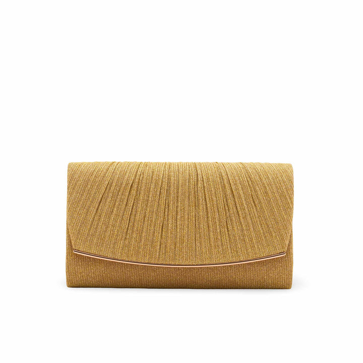 Golden Fancy Clutch For Women P24429