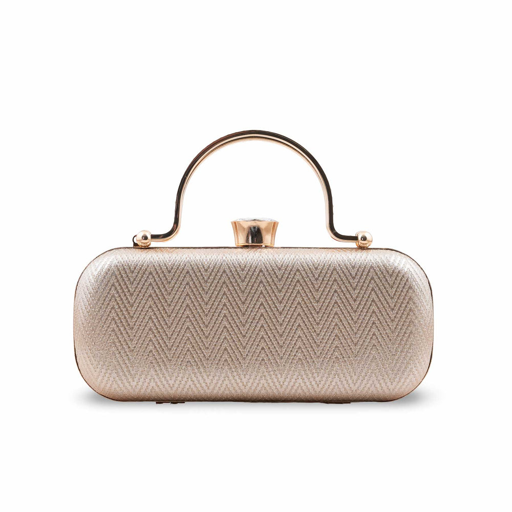 Golden Fancy Clutch For Women P24432
