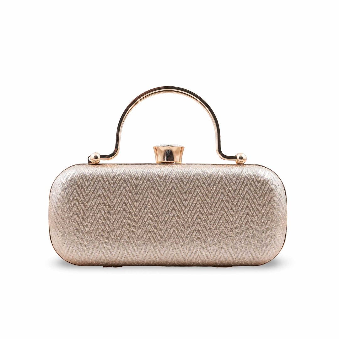 Golden Fancy Clutch For Women P24432