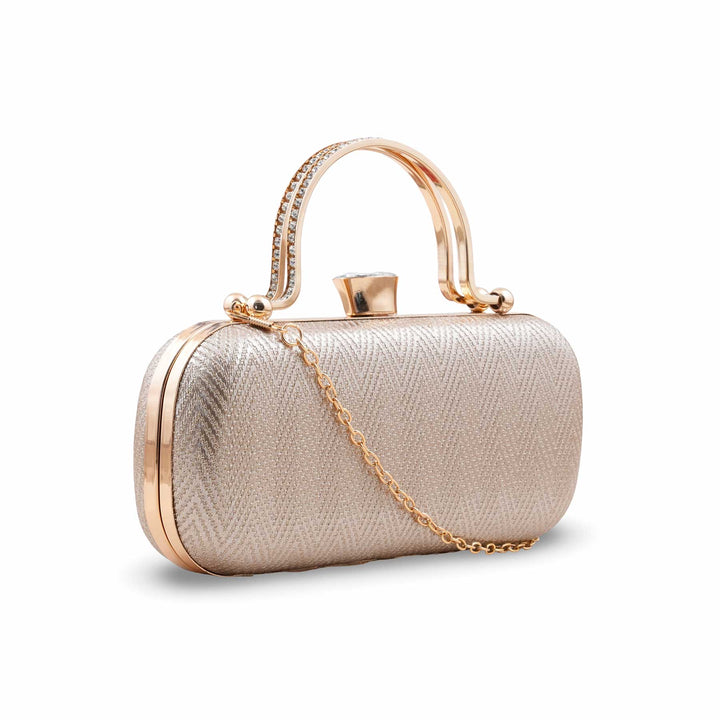 Golden Fancy Clutch For Women P24432