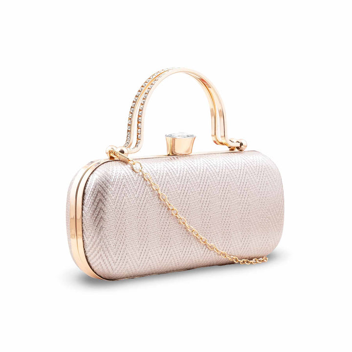 Champagne Fancy Clutch For Women P24432