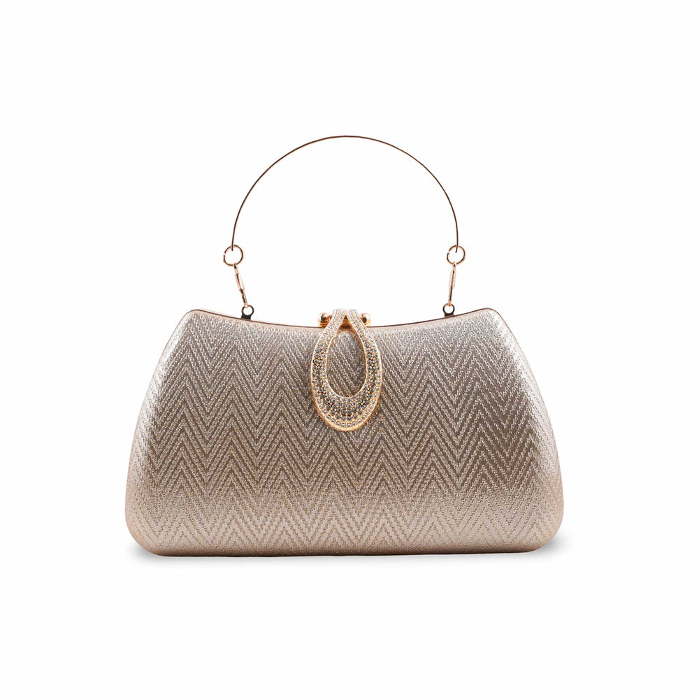 Golden Fancy Clutch For Women P24433