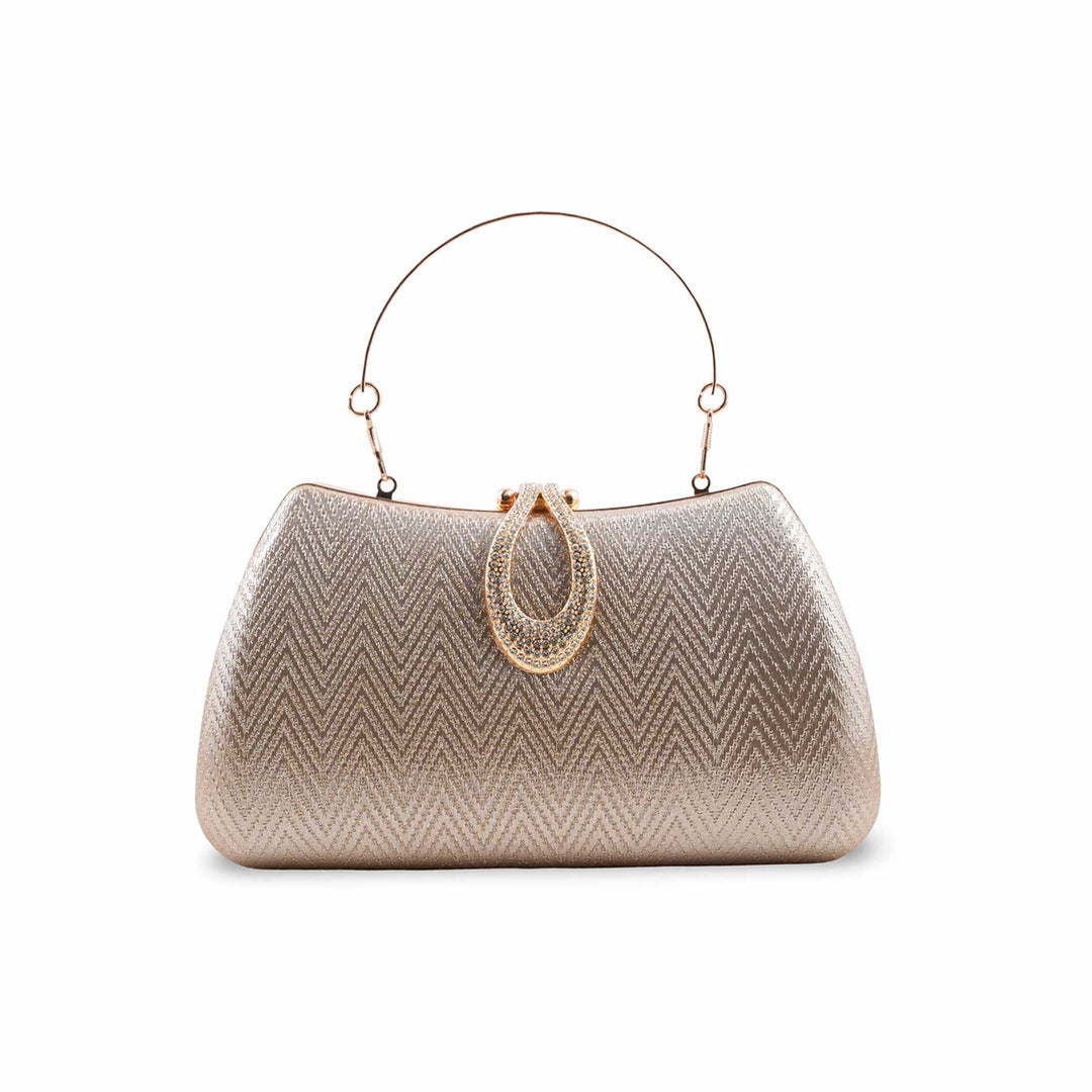 Golden Fancy Clutch For Women P24433
