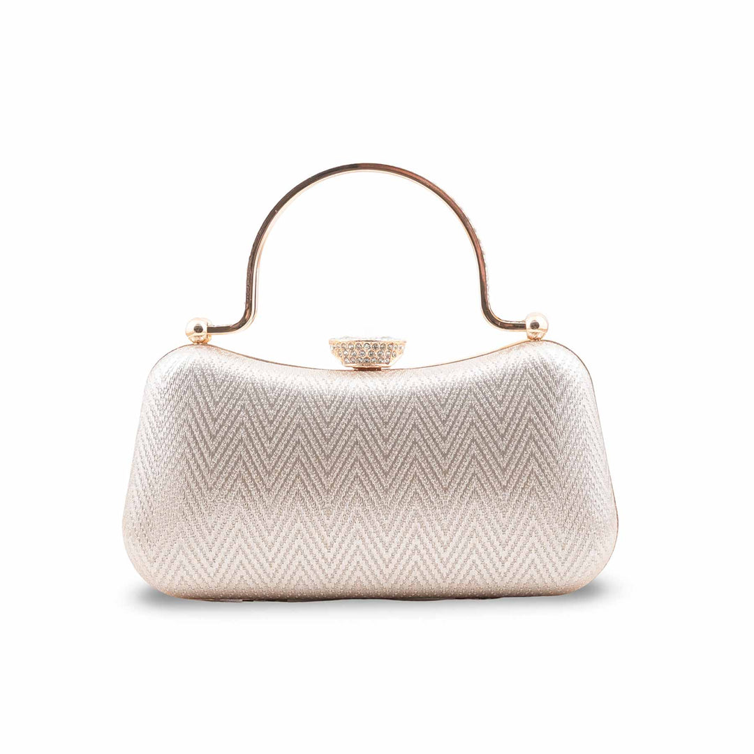 Golden Fancy Clutch For Women P24434