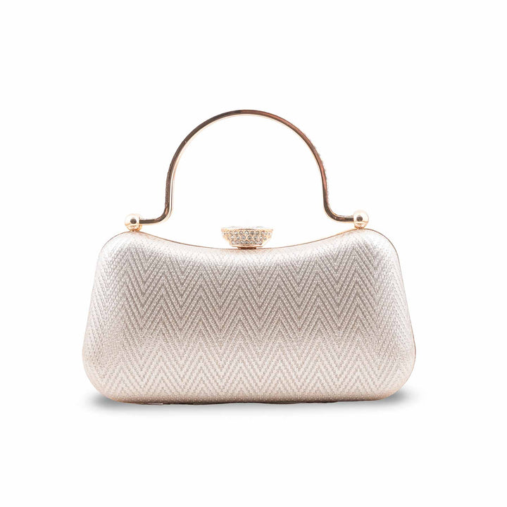 Golden Fancy Clutch For Women P24434