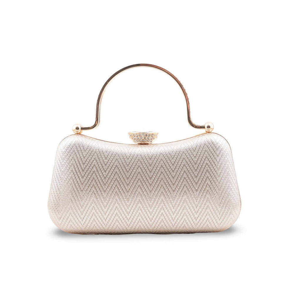 Golden Fancy Clutch For Women P24434