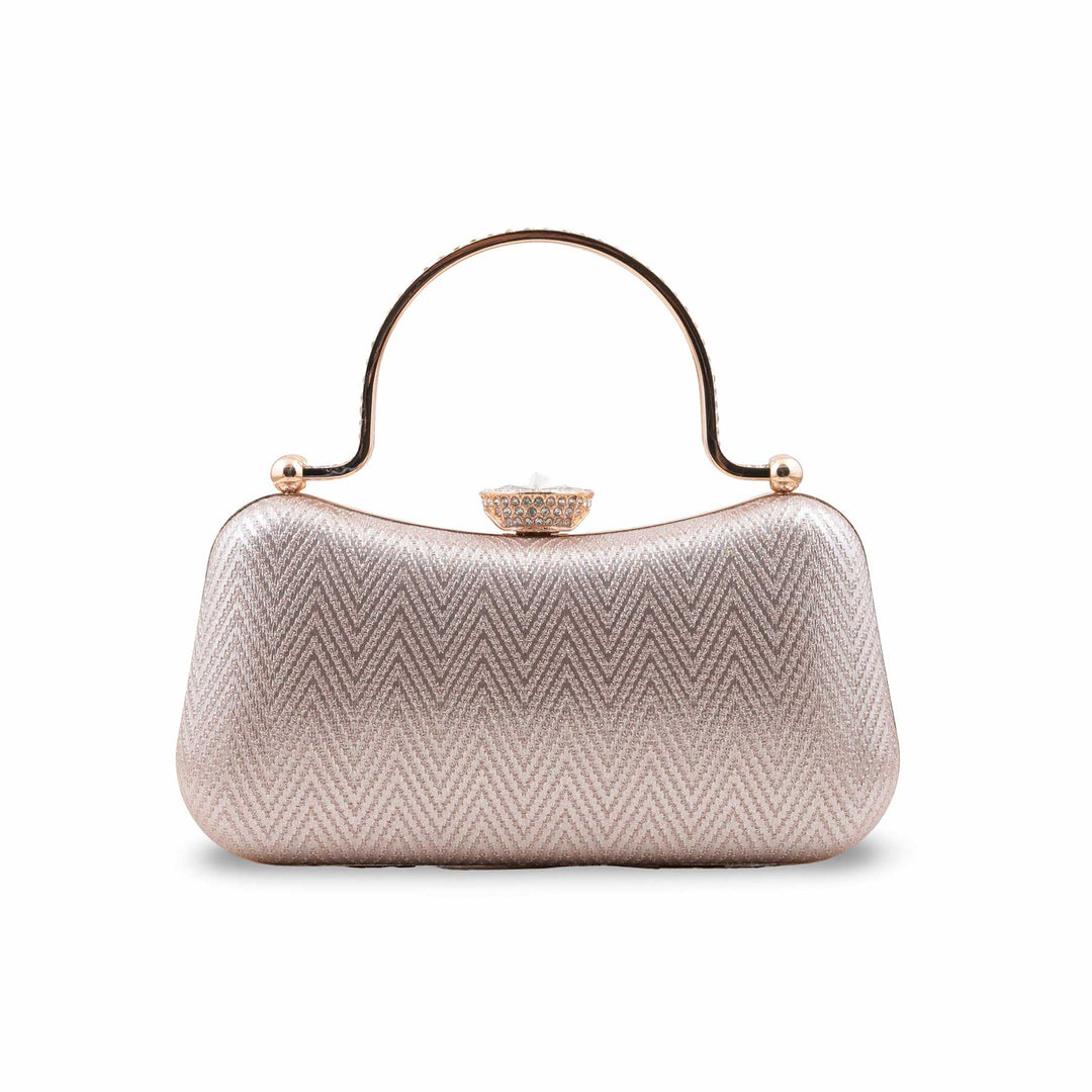 Champagne Fancy Clutch For Women P24434