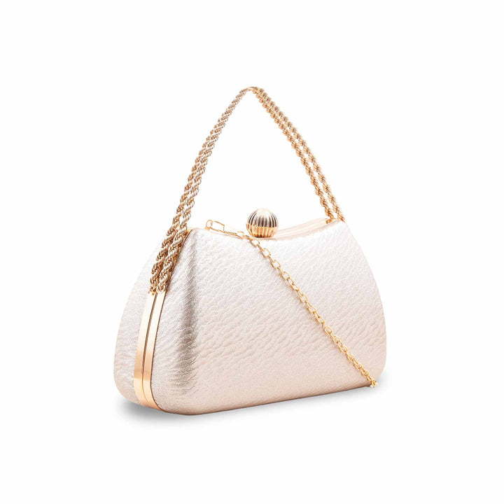 Golden Fancy Clutch For Women P24436