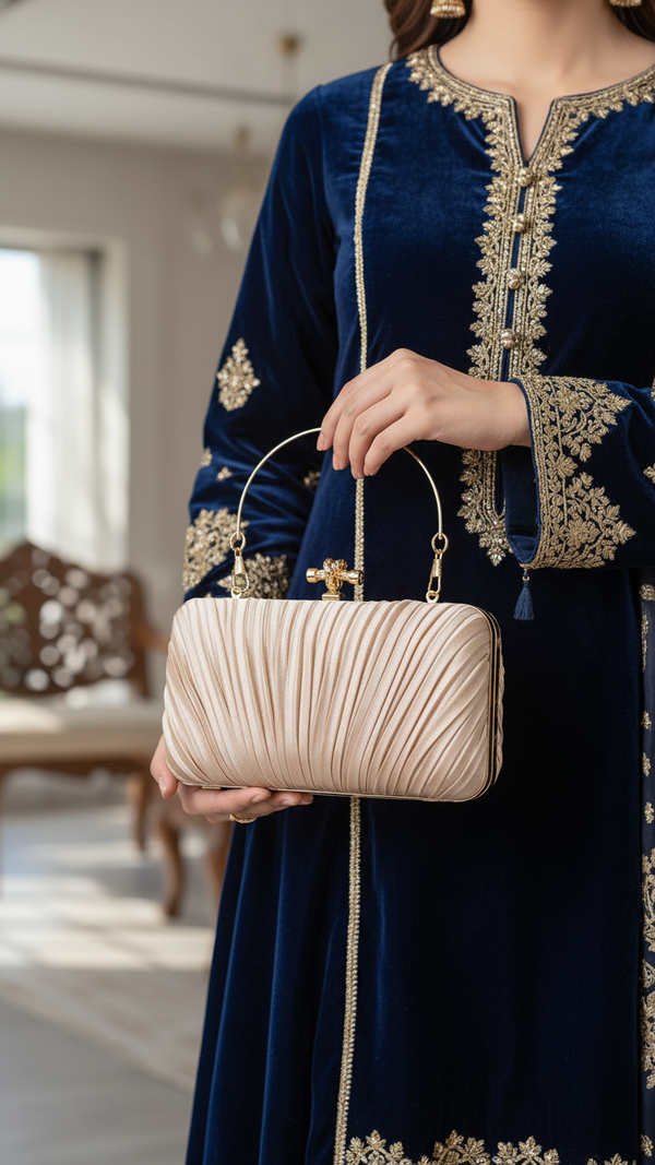 Beige Formal Clutch P24438