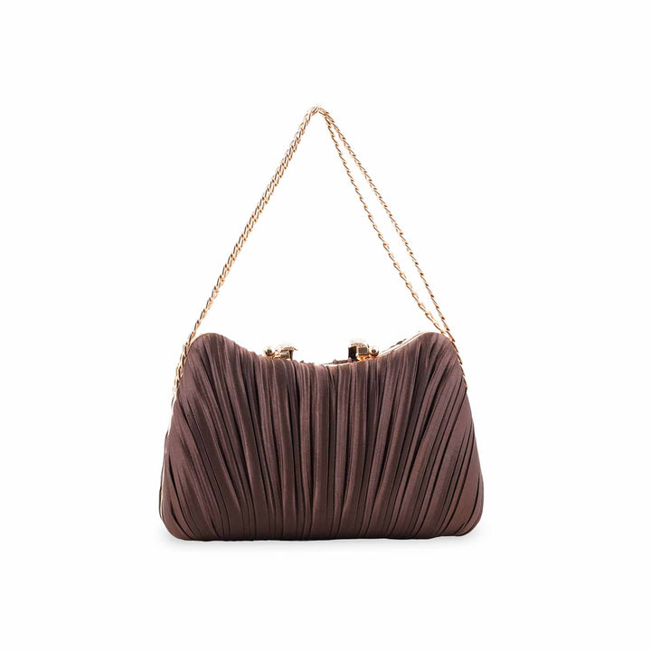 Coffee Formal Clutch For Ladies P24439