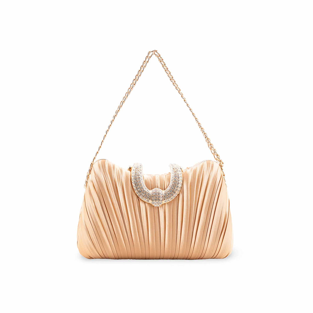 Beige Formal Clutch For Ladies P24439