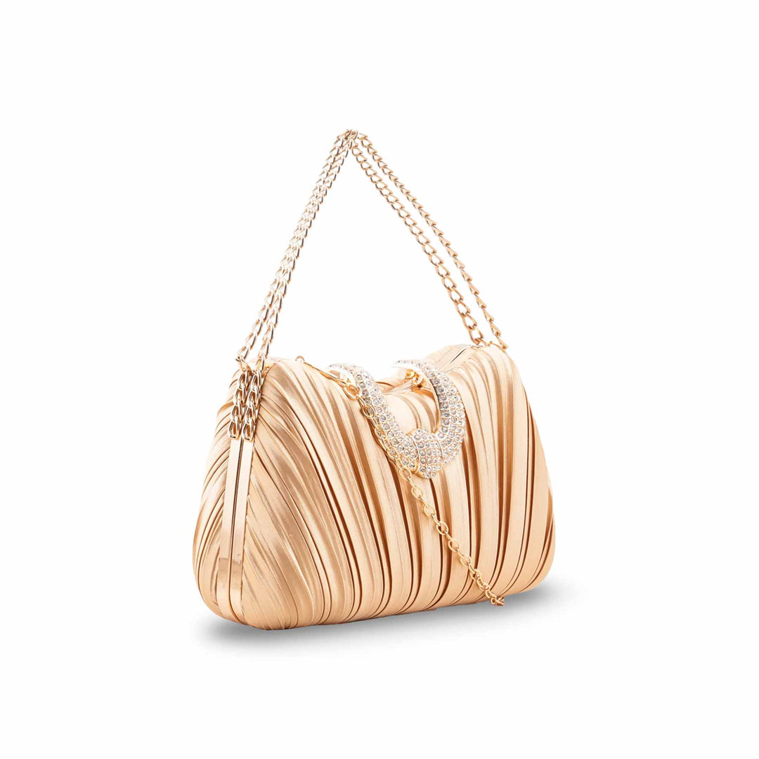 Beige Formal Clutch For Ladies P24439