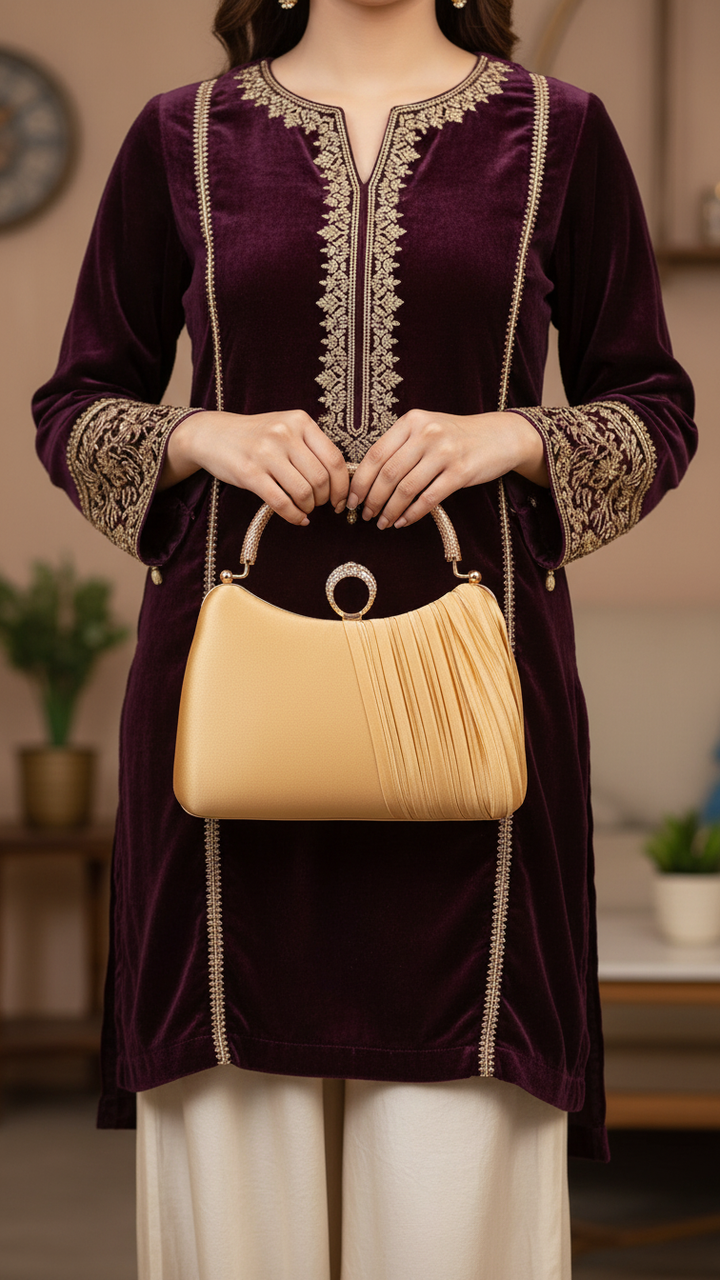 Golden Formal Clutch P24441