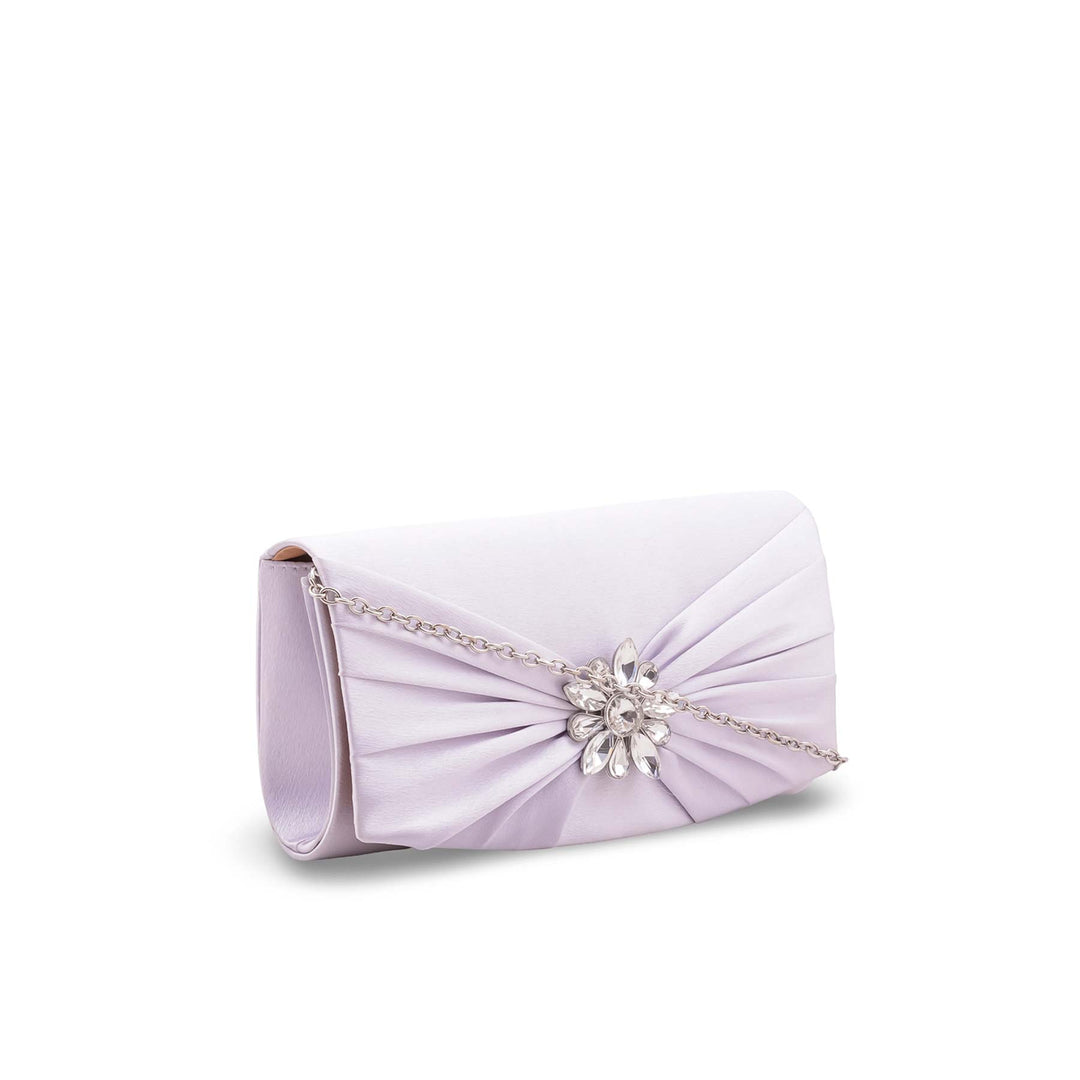 Silver Formal Clutch For Women P24455