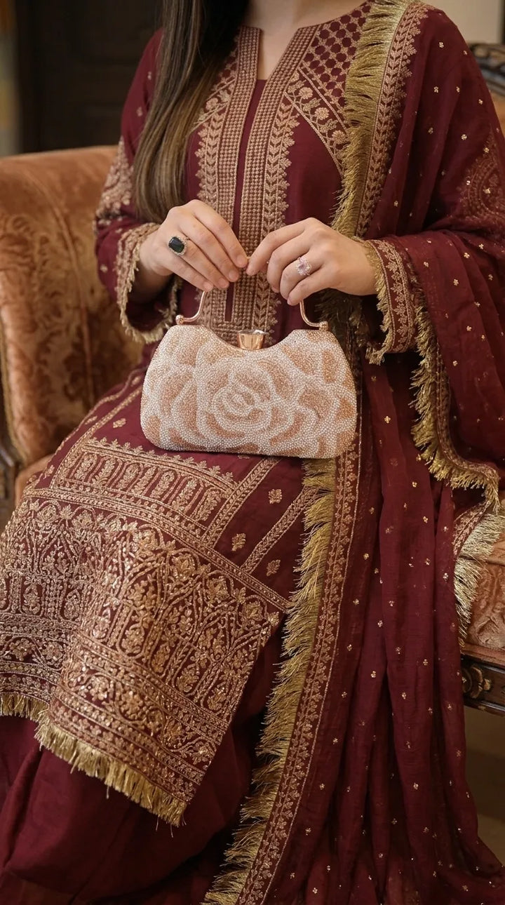 Golden Bridal Clutch P24467