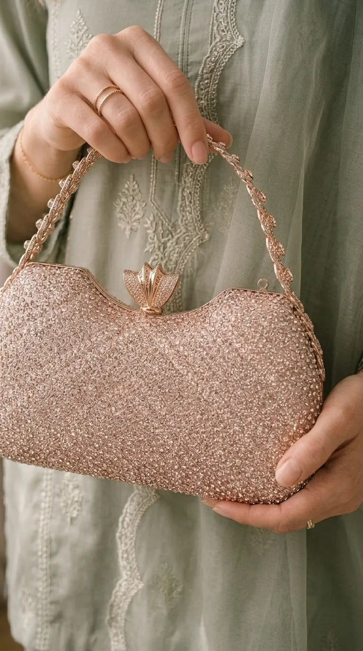 Golden Bridal Clutch P24468