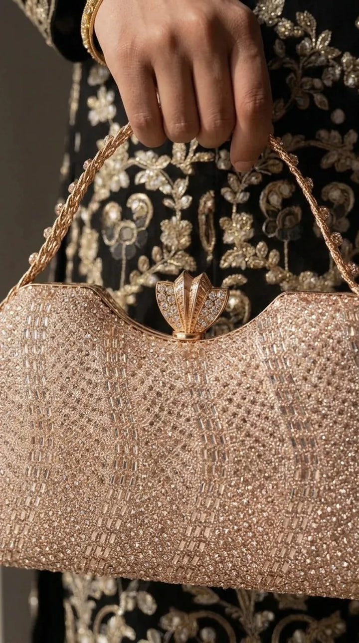 Golden Bridal Clutch P24475
