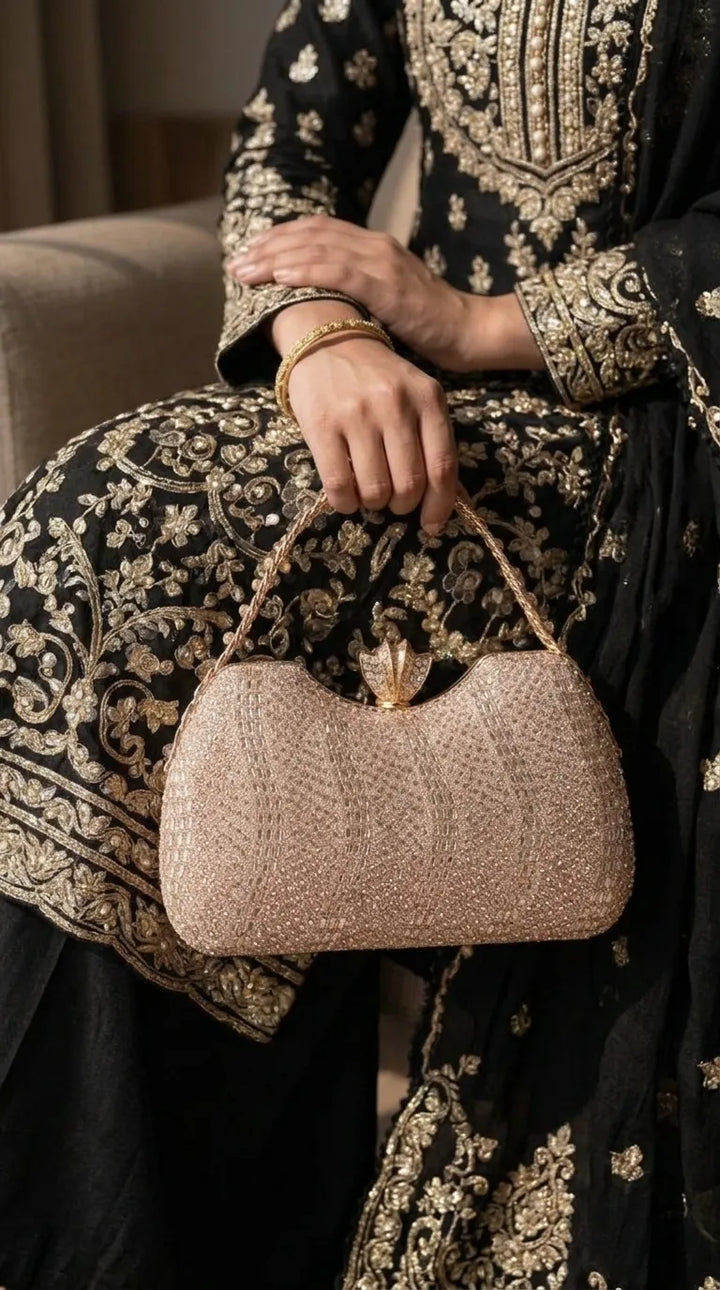 Golden Bridal Clutch P24475