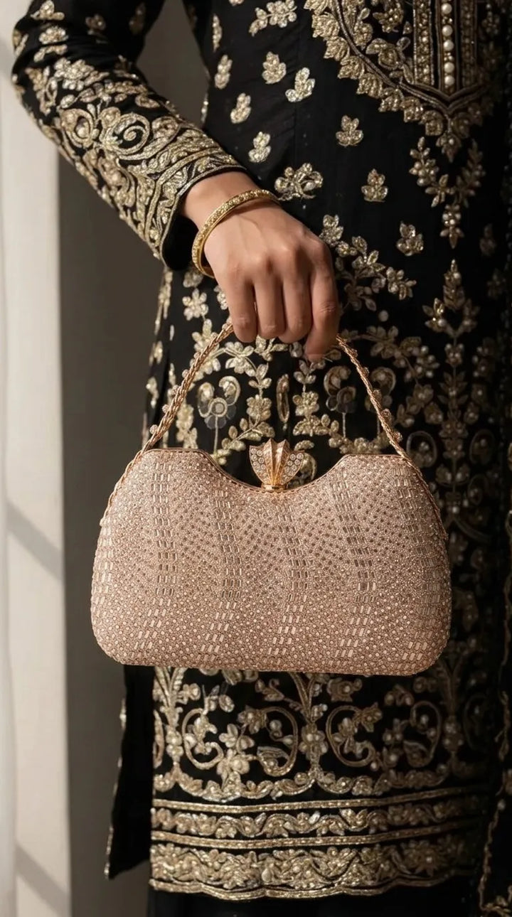 Golden Bridal Clutch P24475