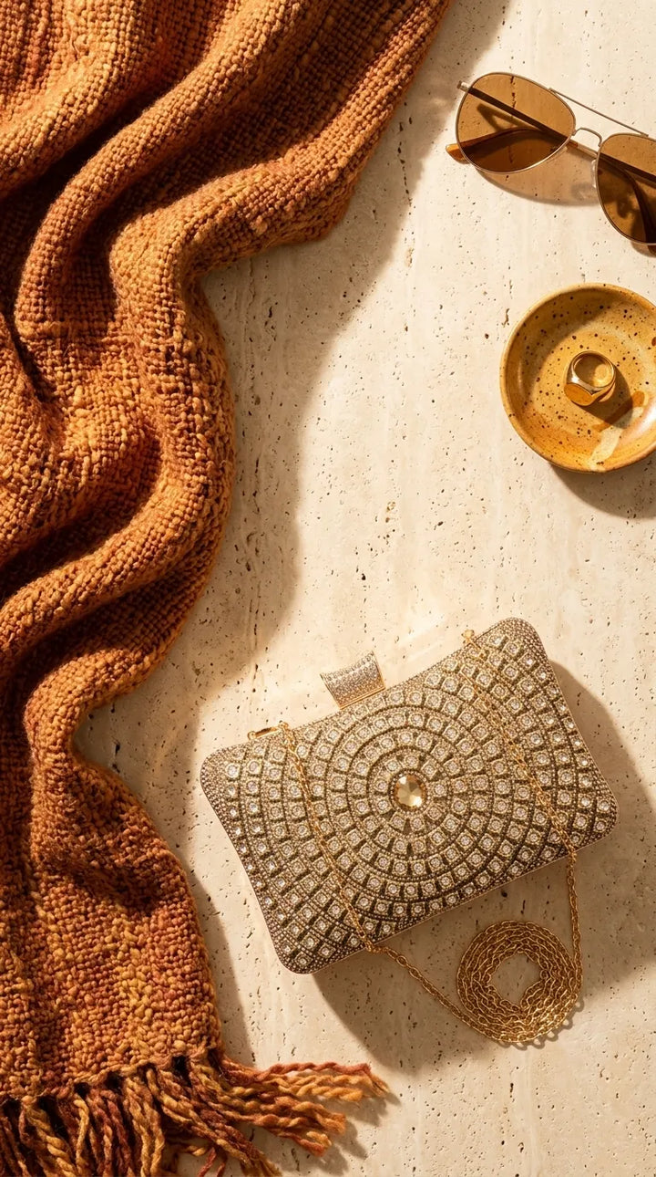 Golden Bridal Clutch P24549