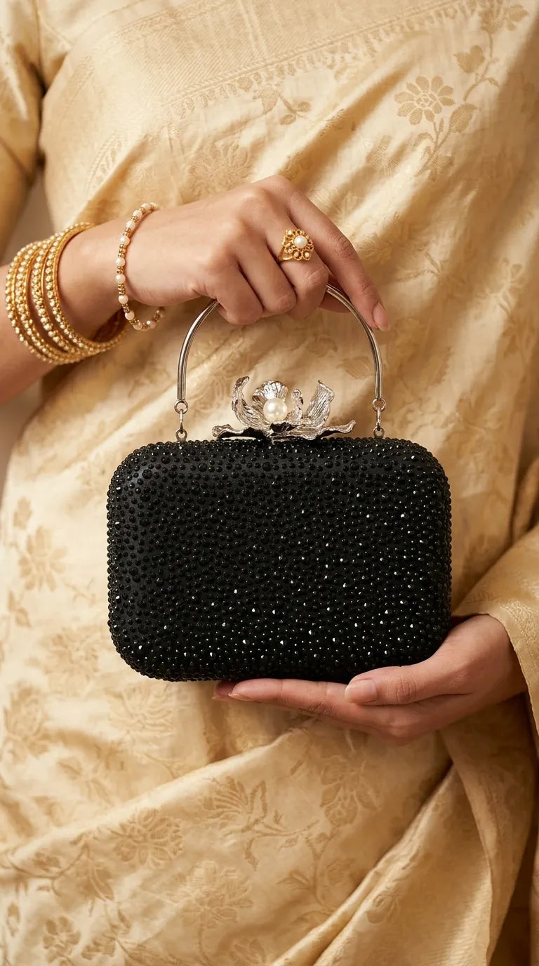 Black Bridal Clutch P24552