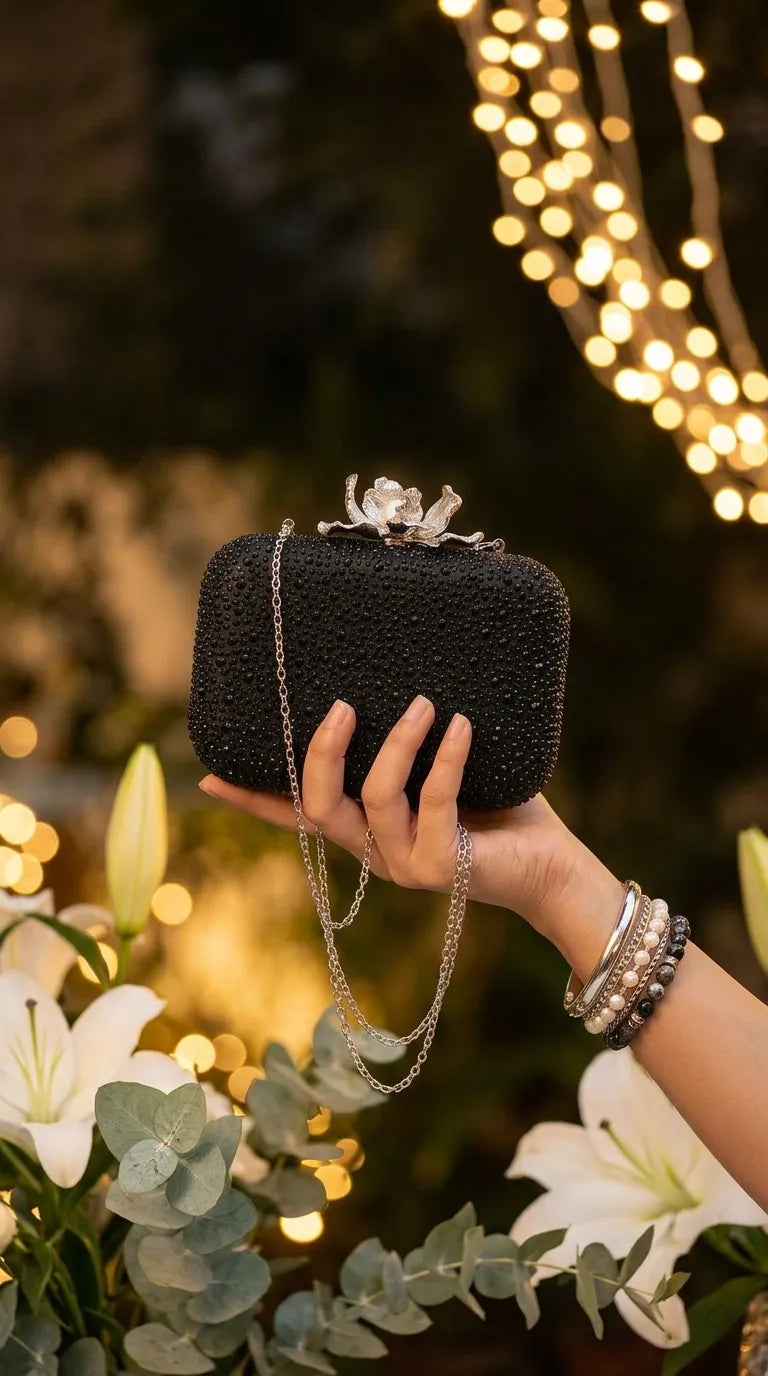 Black Bridal Clutch P24552