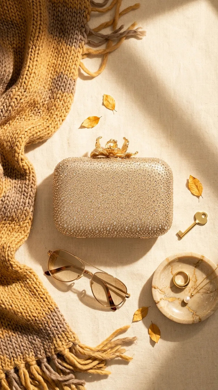 Golden Bridal Clutch P24552