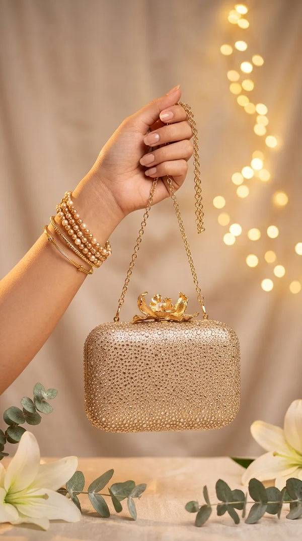 Golden Bridal Clutch P24552