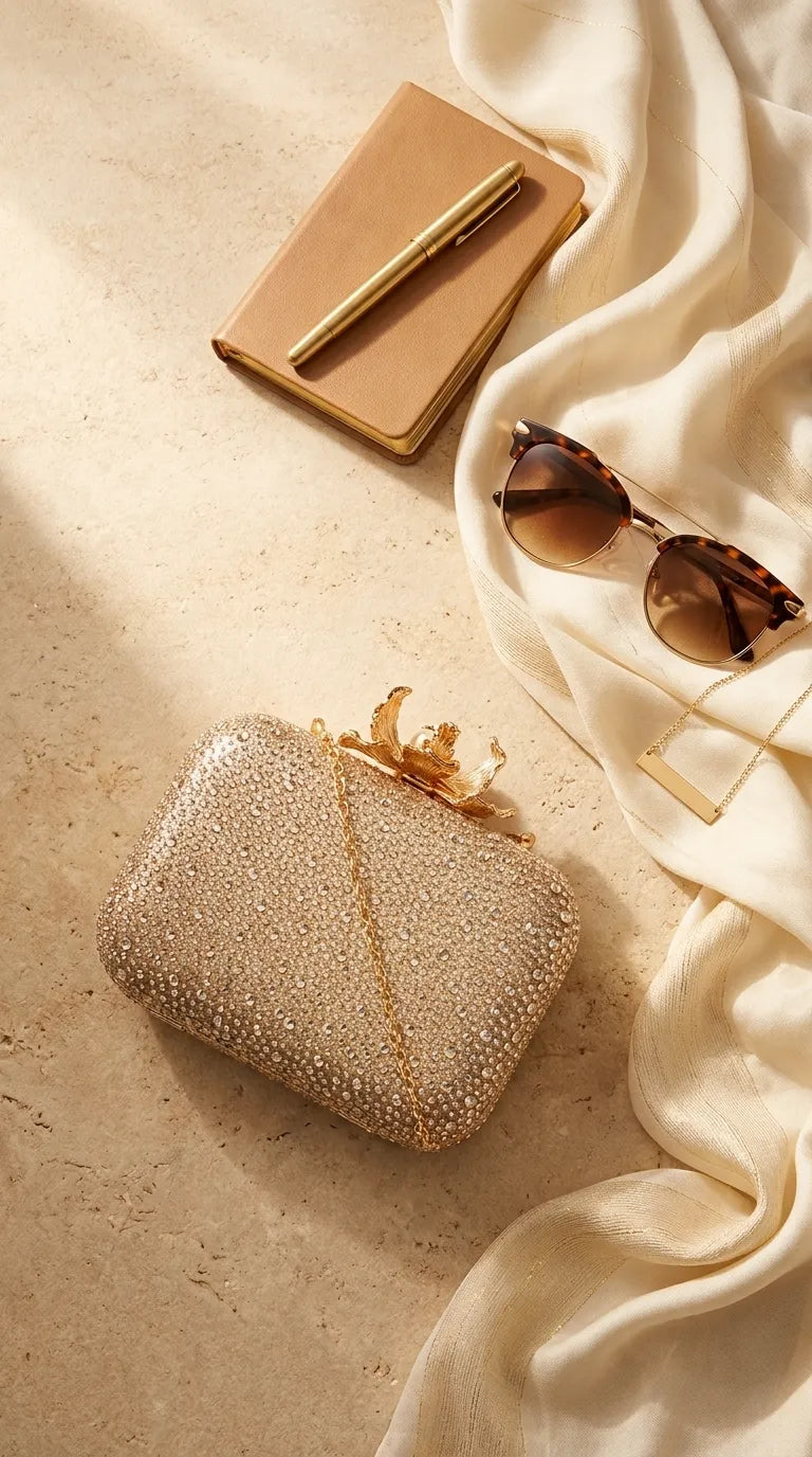 Golden Bridal Clutch P24552