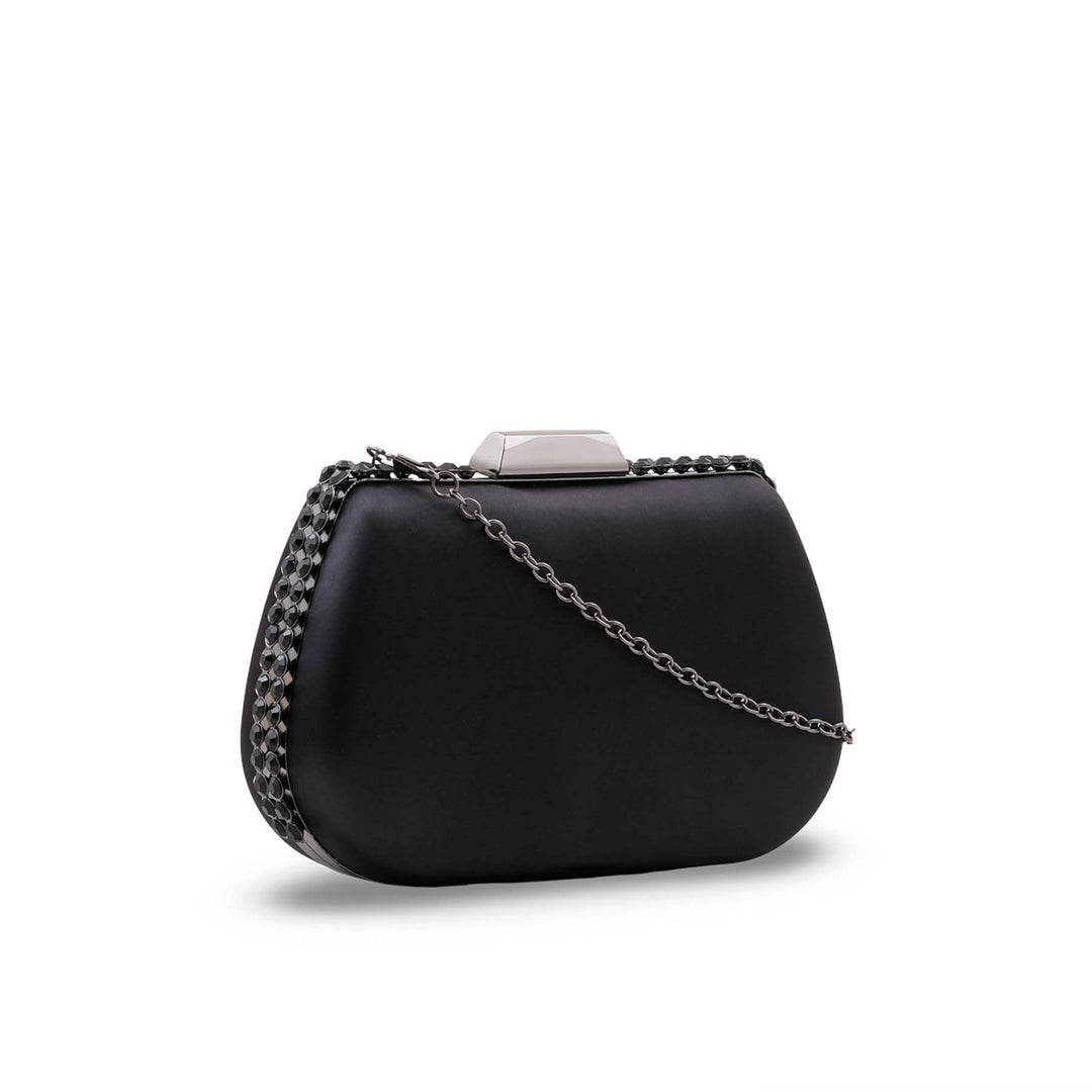 Black Formal Clutch For Ladies P24553