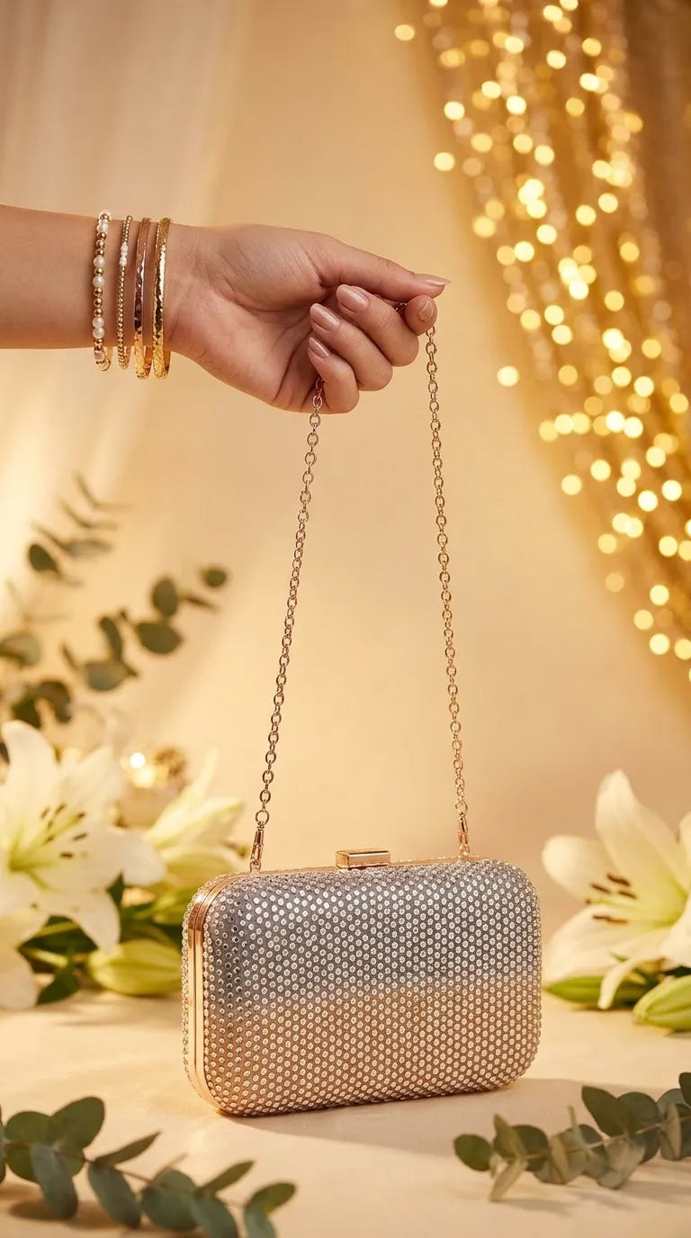 Golden Bridal Clutch P24554