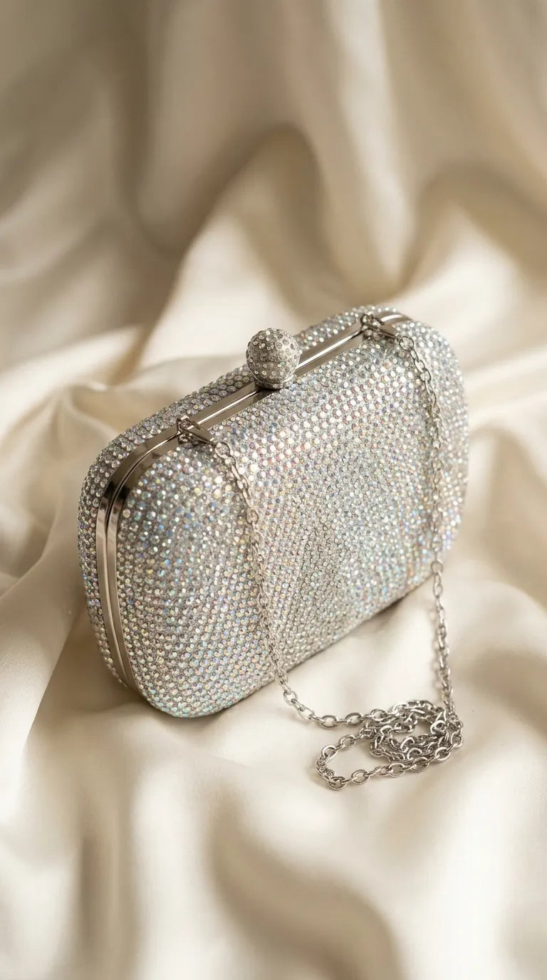 Silver Bridal Clutch P24555