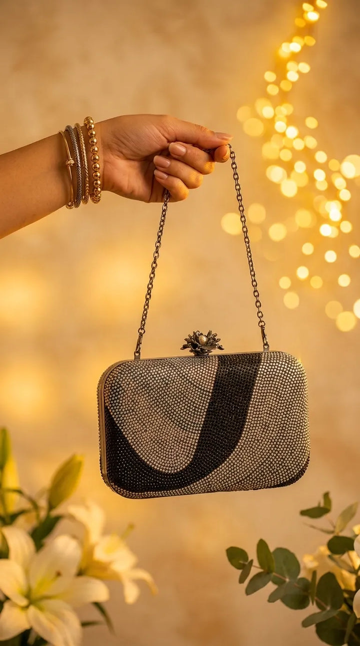 Black Bridal Clutch P24556