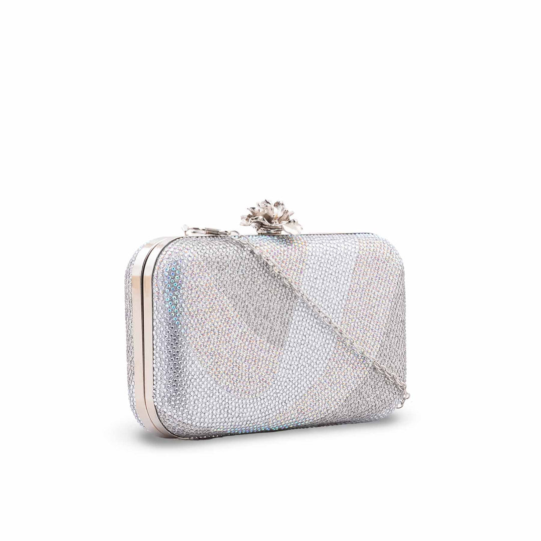 Silver Bridal Clutch P24556
