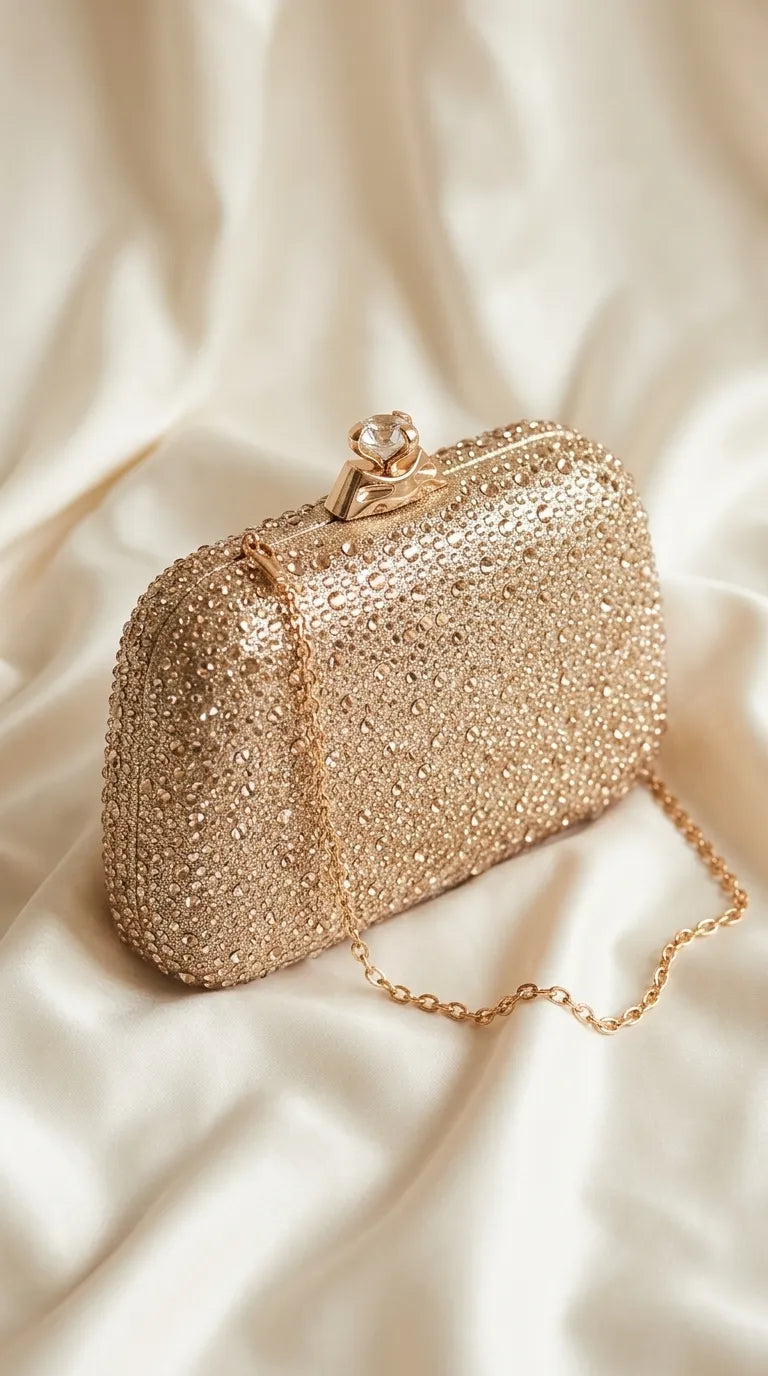 Golden Bridal Clutch P24557